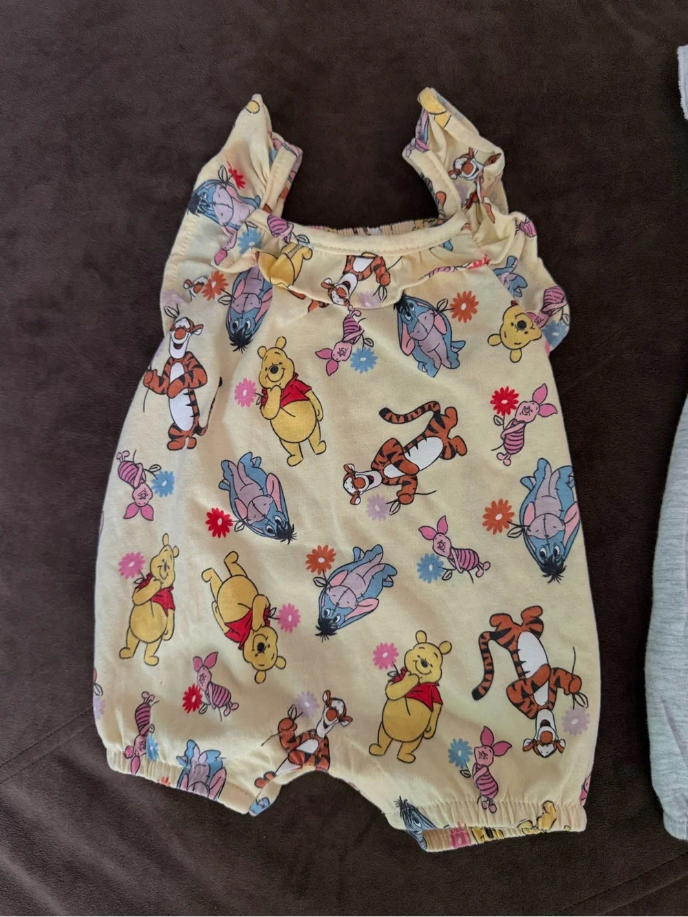 Disney Baby Yellow & Light Gray Character Two-Piece Set